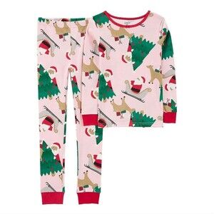 Carter's Christmas Top& Bottoms Pajamas Set Size 12m